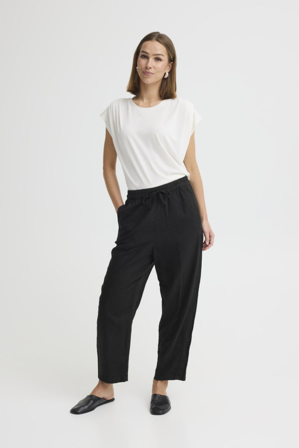 Linno Barrel Black Pants lchi