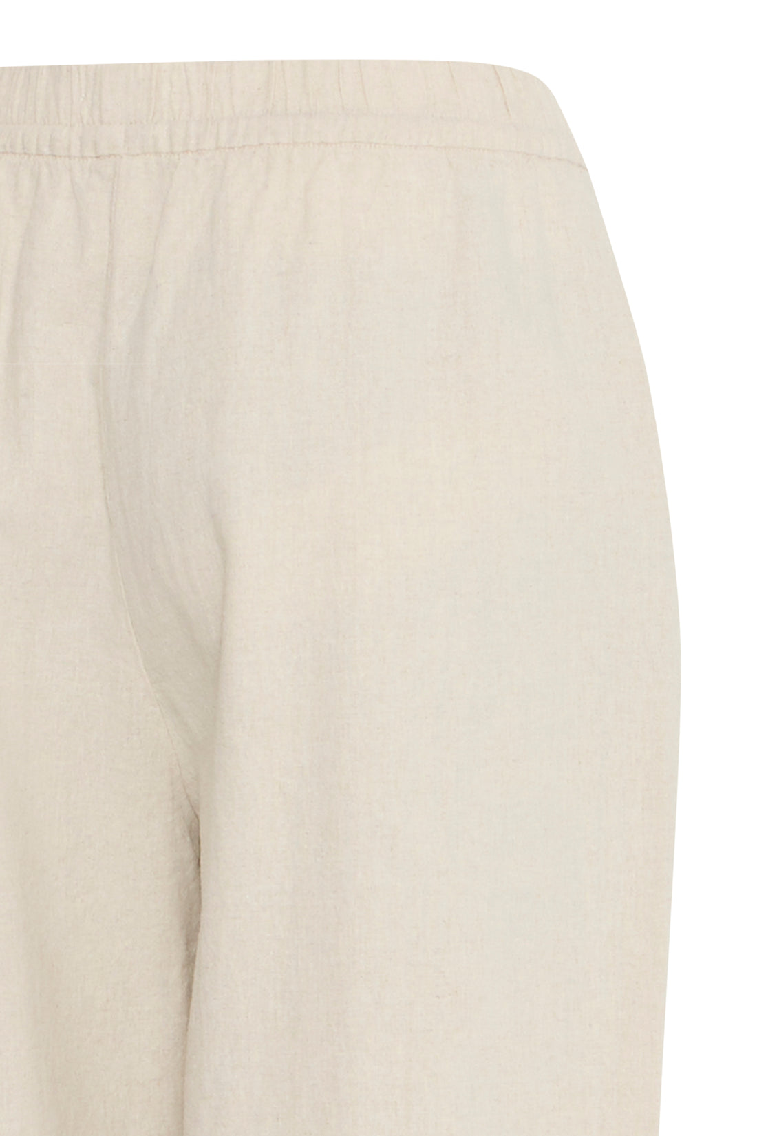 Pantalon Linno Barrel Écru Ichi