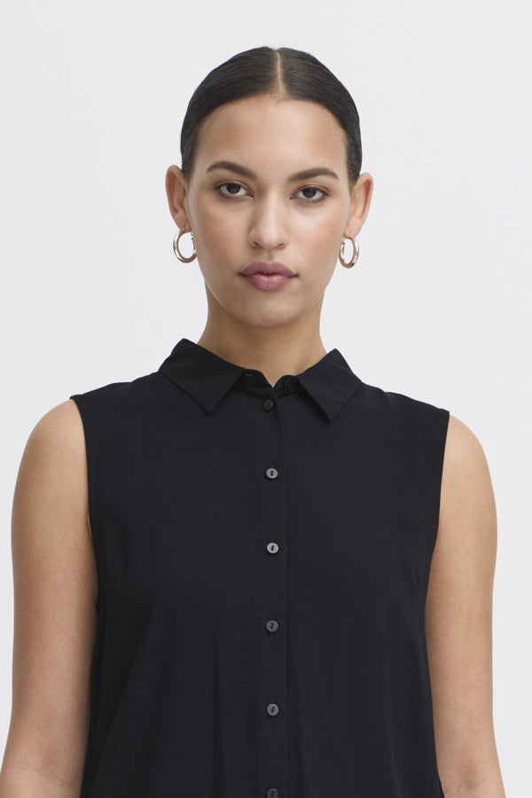 Ichi Black Vera Top