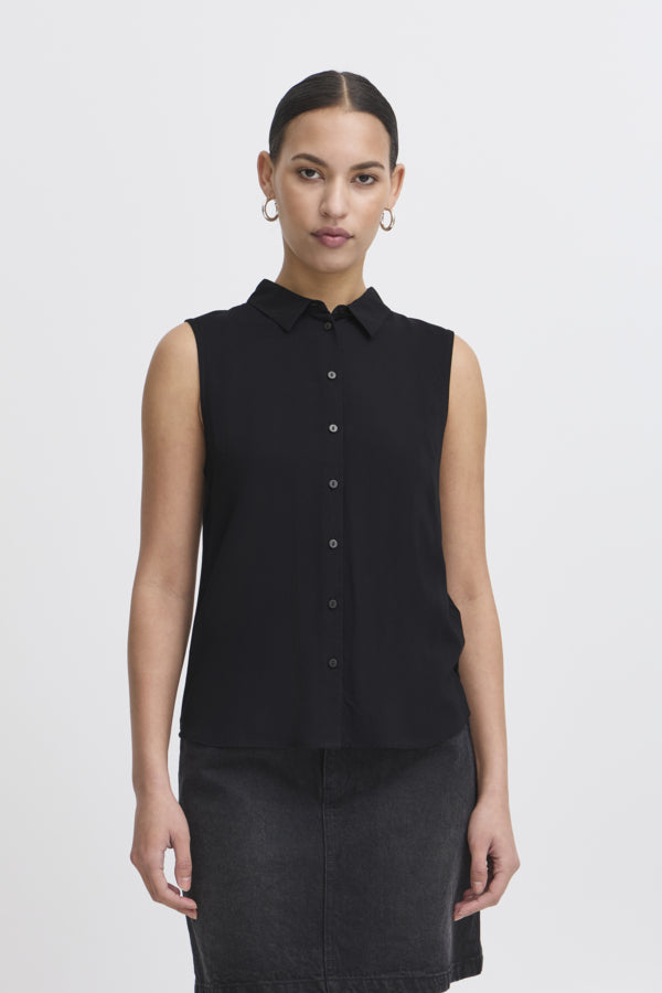 Ichi Black Vera Top