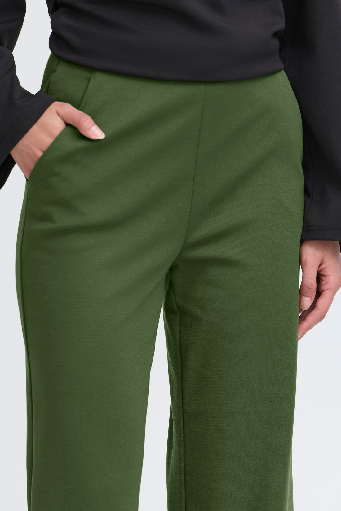 Pantalon Zipper Kate PA2 Vert Foncé Ichi