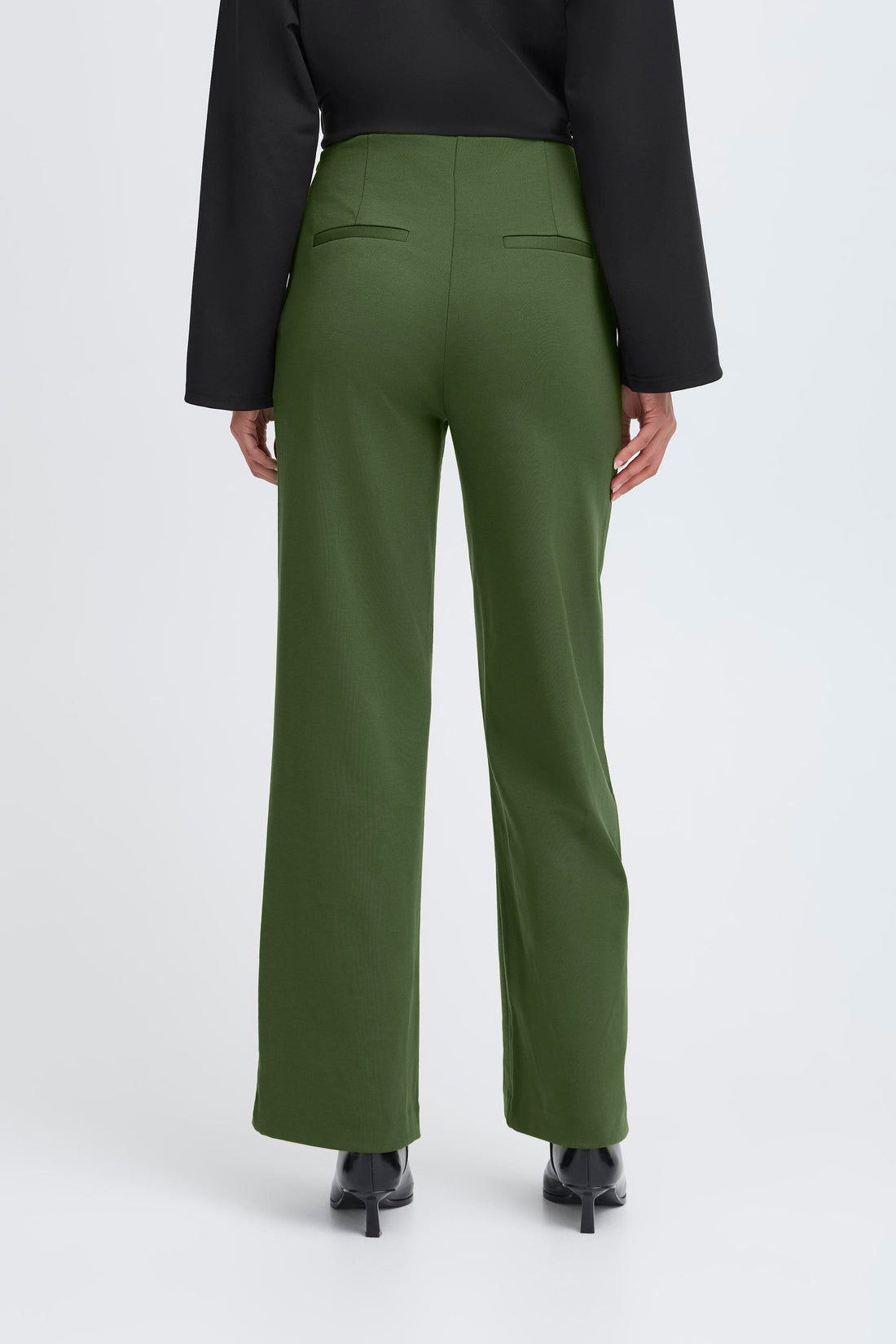 Pantalon Zipper Kate PA2 Vert Foncé Ichi