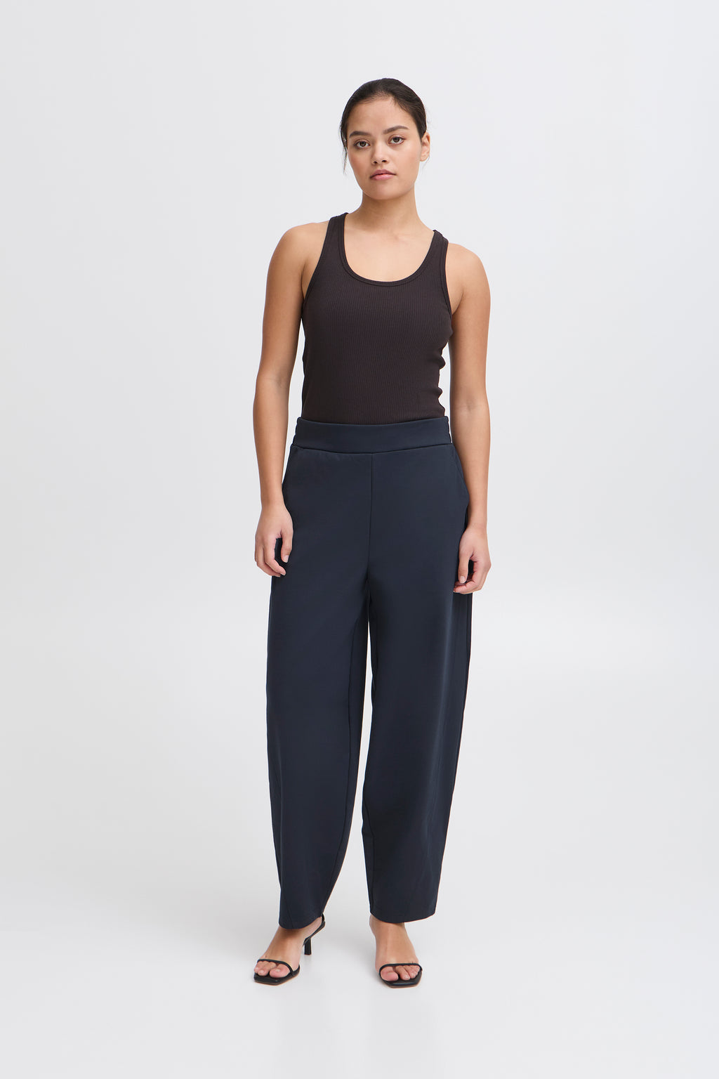 Pantalon Kate Barrel Bleu Marin Ichi