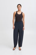 Pantalon Kate Barrel Bleu Marin Ichi