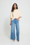 T-Shirt Palmer XL Loose Crème Mélange Ichi