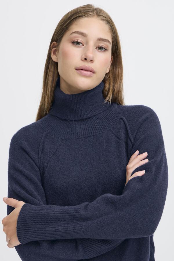 Ichi Dasila Navy Blue Dress