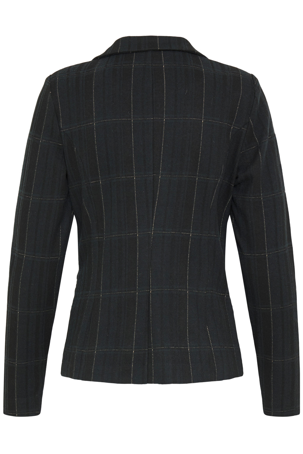 Ichi Kate Woolley Black/Green Checked Jacket