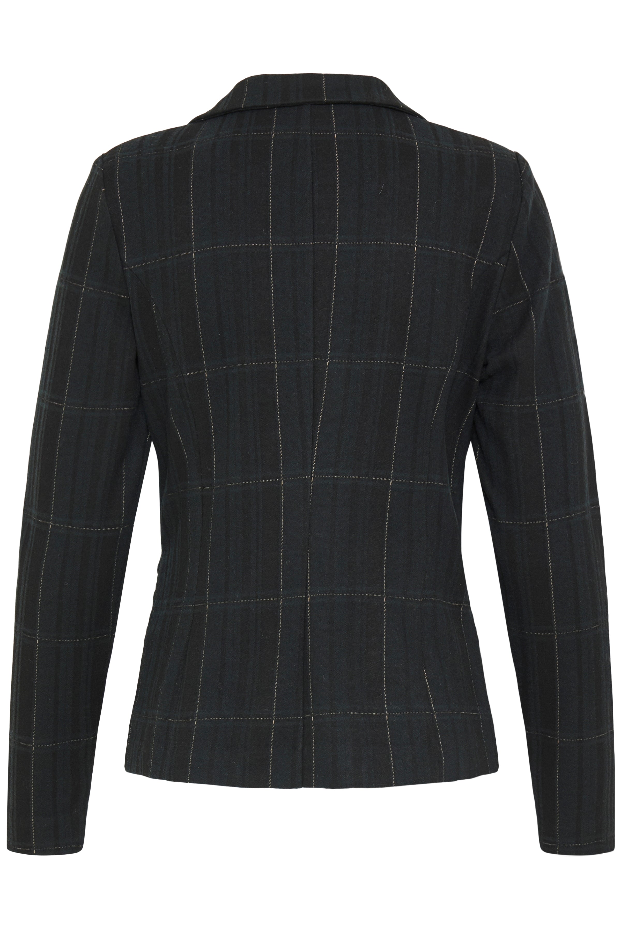 Ichi Kate Woolley Black/Green Checked Jacket