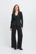 Ichi Kate Woolley Black/Green Checked Jacket