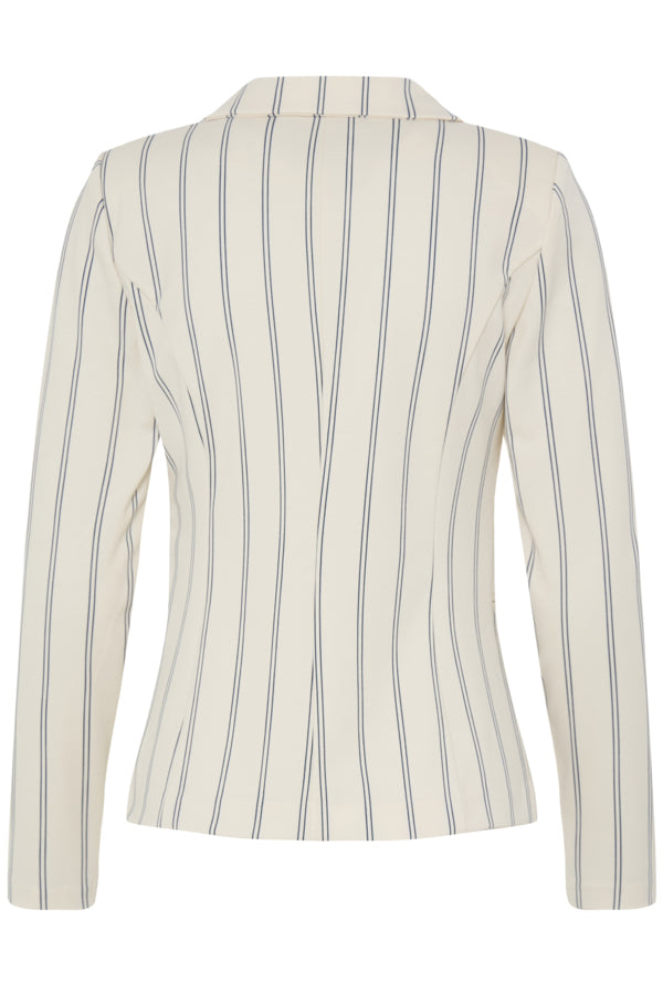 Kate Printed Blazer Beige & Navy Ichi