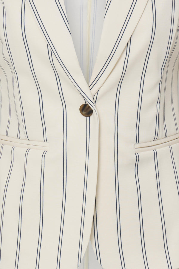 Kate Printed Blazer Beige & Navy Ichi