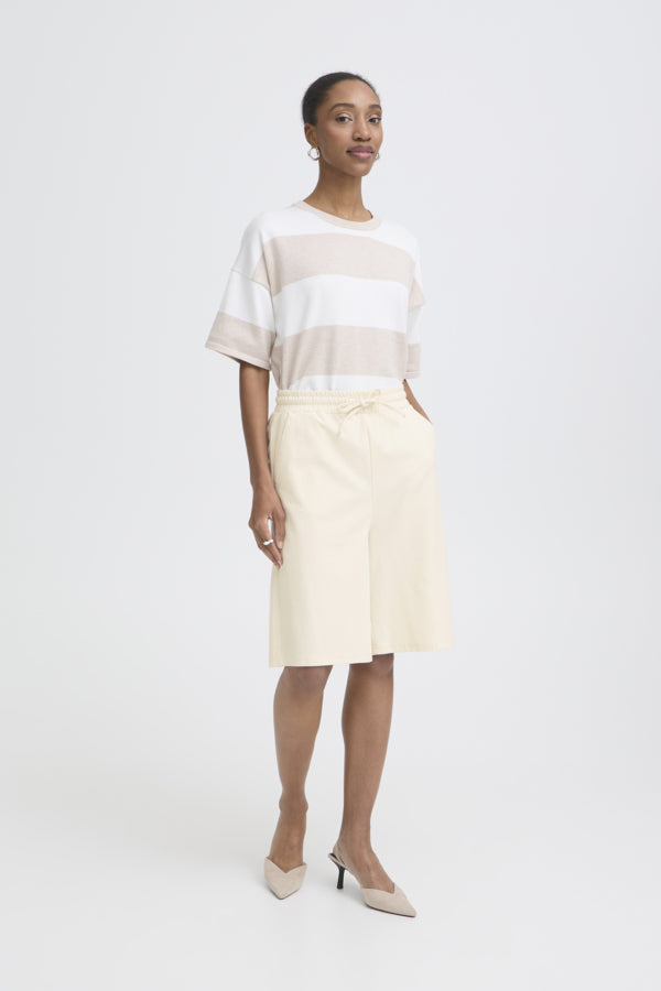Ichi Cream Denim Kate Shorts
