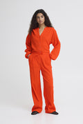 Pantalon Lifana Rouge Feu Ichi