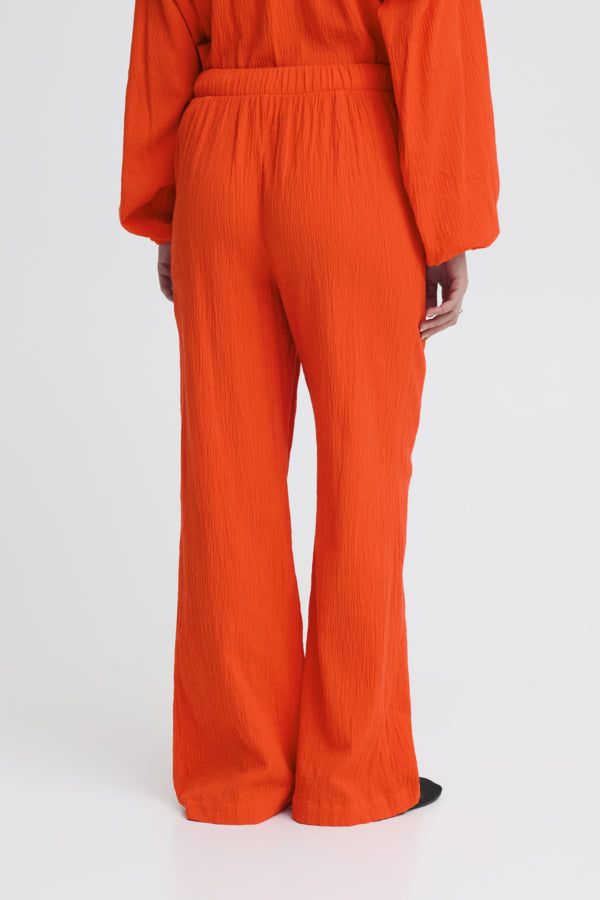 Pantalon Lifana Rouge Feu Ichi