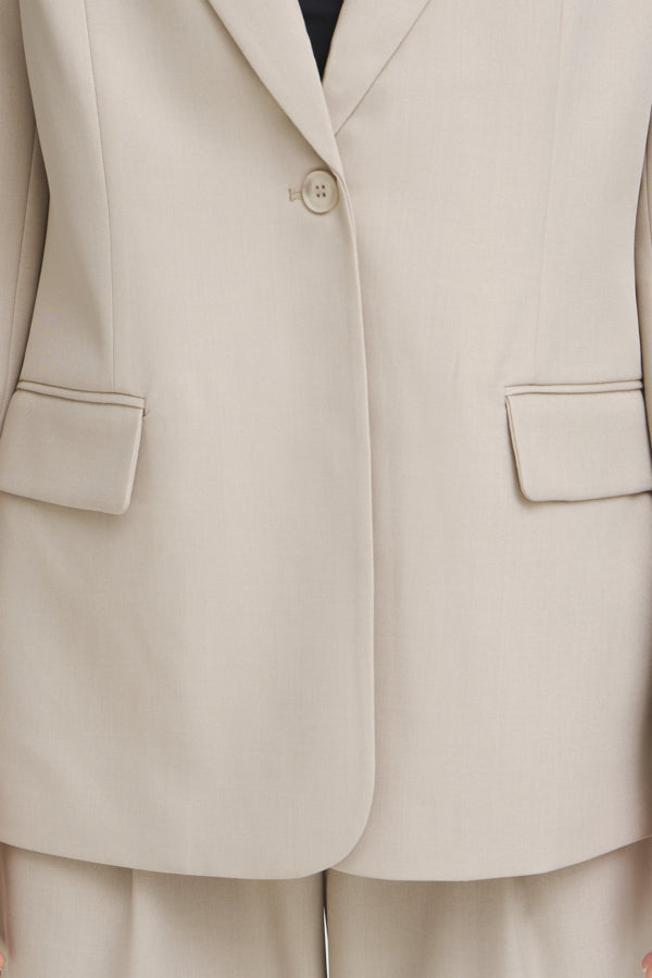 Ichi Fava Long Dove Blazer Mix
