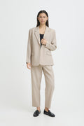 Ichi Fava Long Dove Blazer Mix