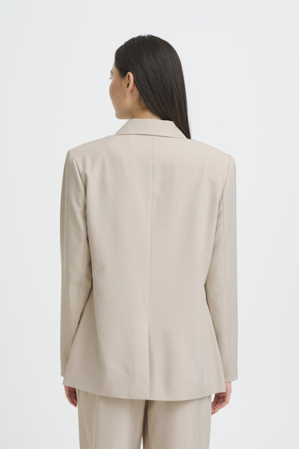 Ichi Fava Long Dove Blazer Mix