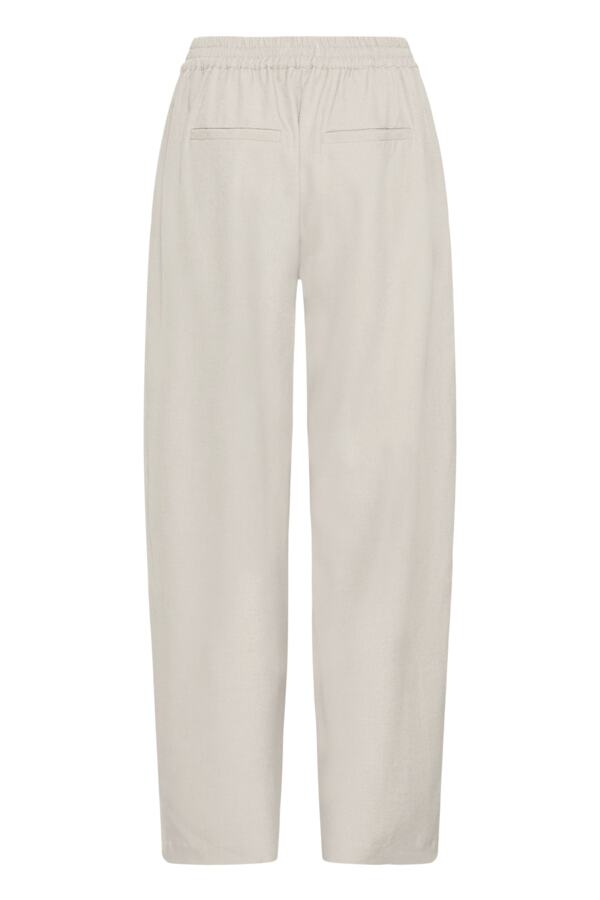 Ichi Fava Barrel Trousers Dove Melange