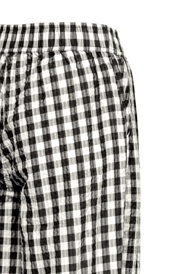Pantalon Karra Barrel Noir/Blanc ICHI