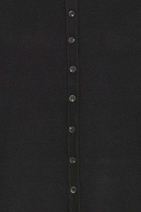 Luls Black O-Neck Cardigan Ichi