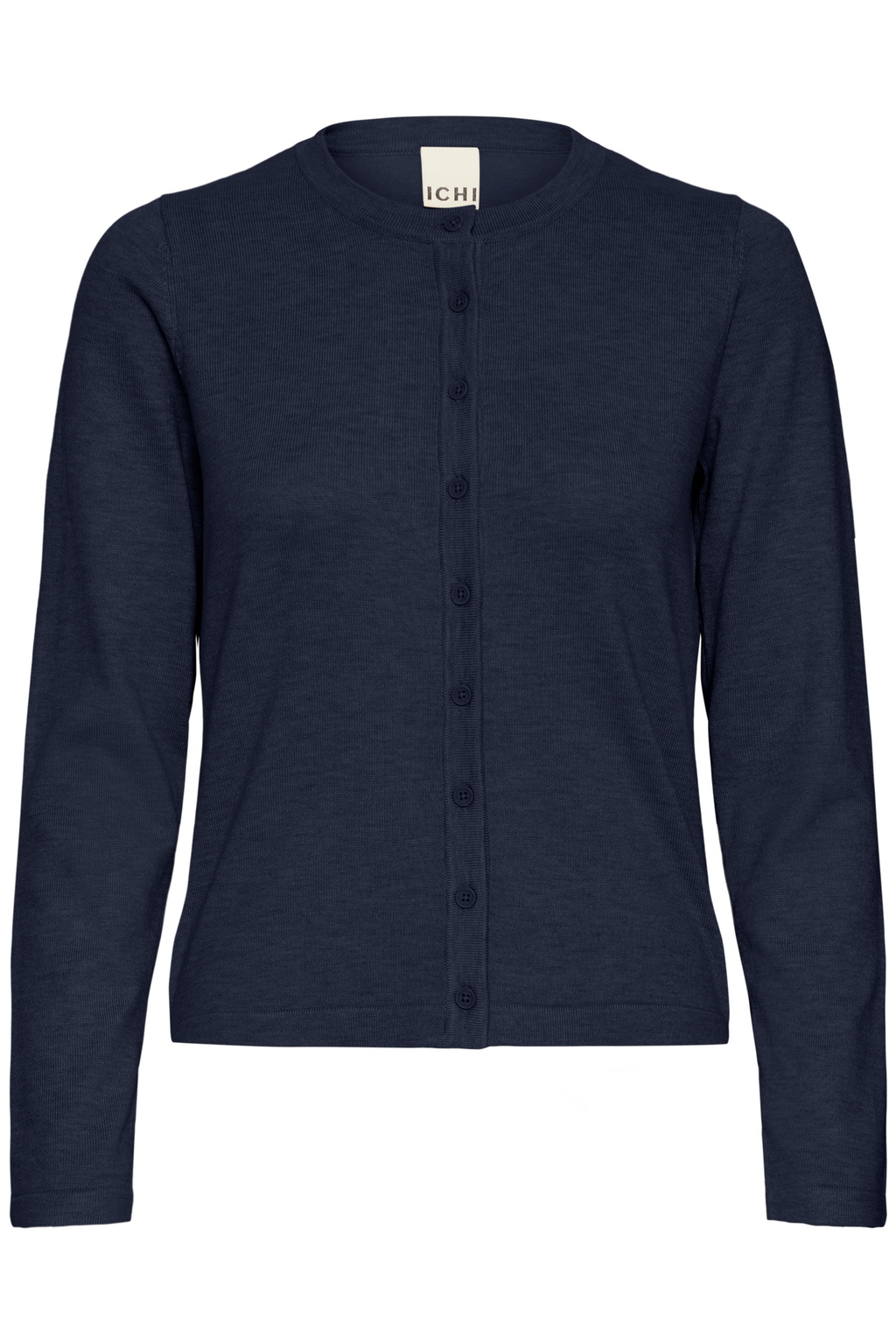 Cardigan Luls O-Neck Bleu Marine Ichi