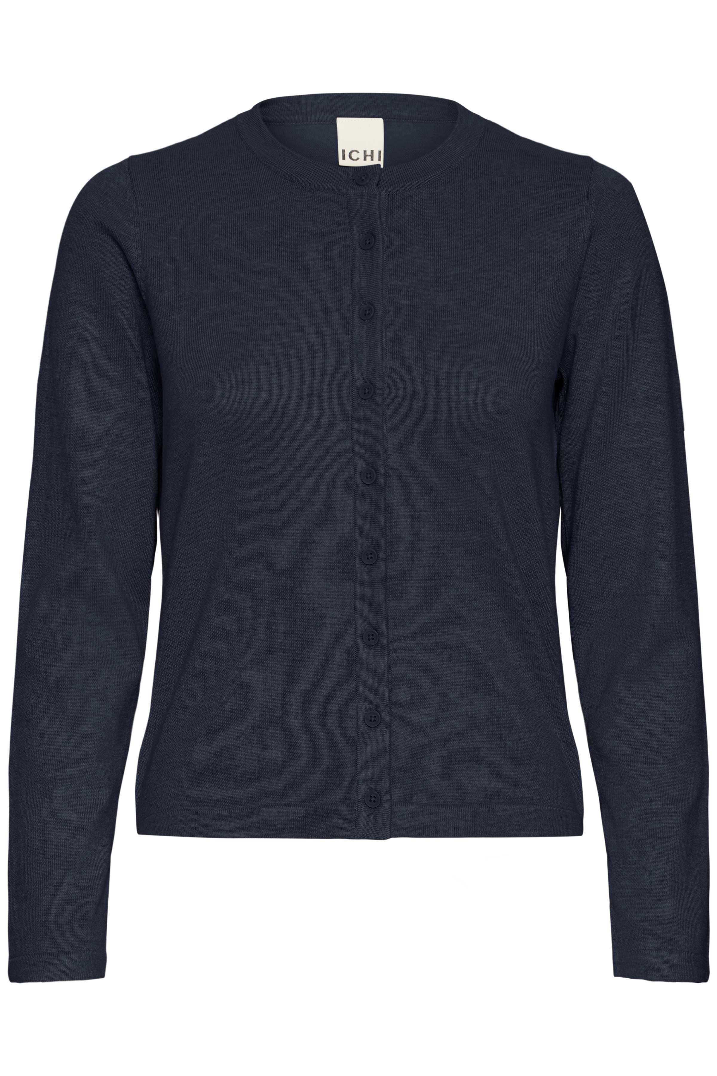 Cardigan Luls O-Neck Bleu Marine Ichi