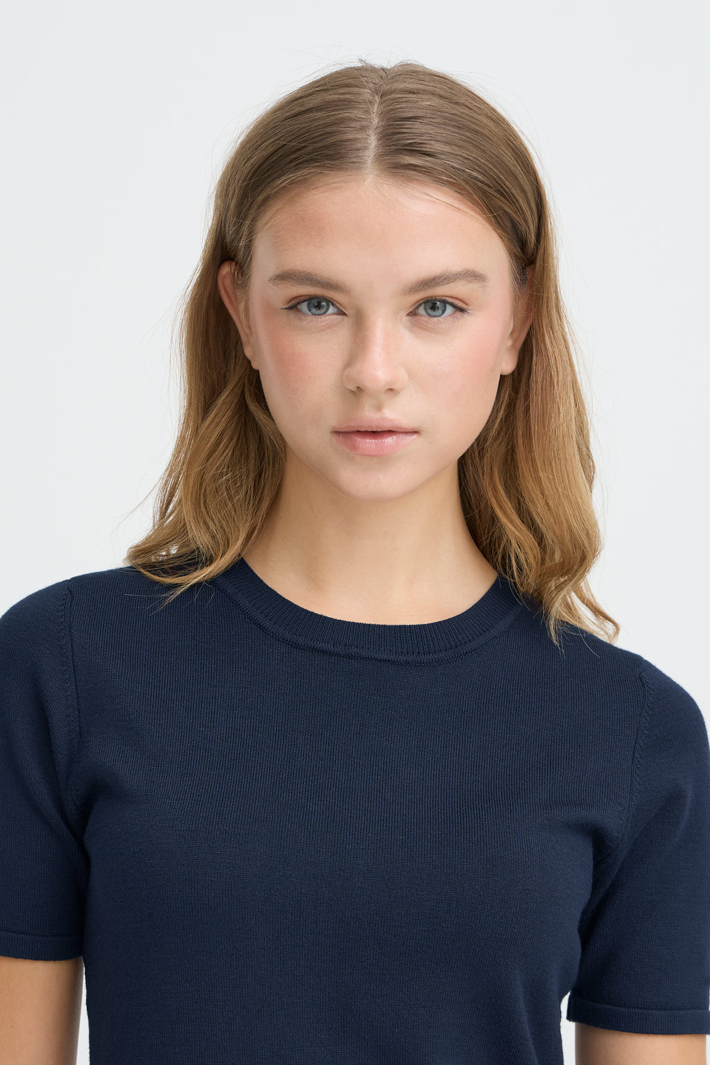 Haut Luls O-Neck Bleu Marine Ichi
