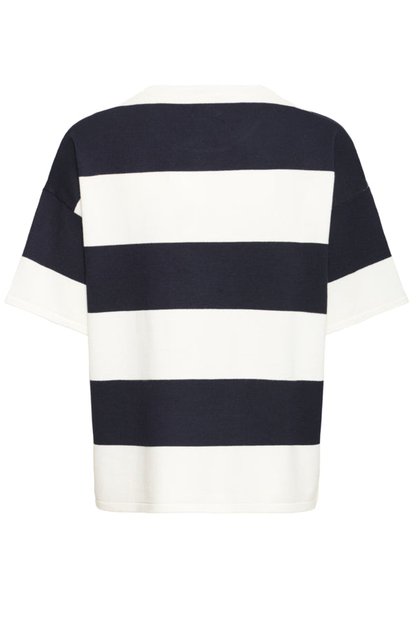 Chandail Luls Loose Marine & Blanc Ichi