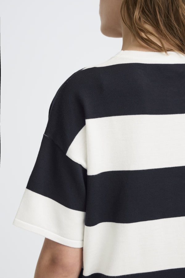 Chandail Luls Loose Marine & Blanc Ichi