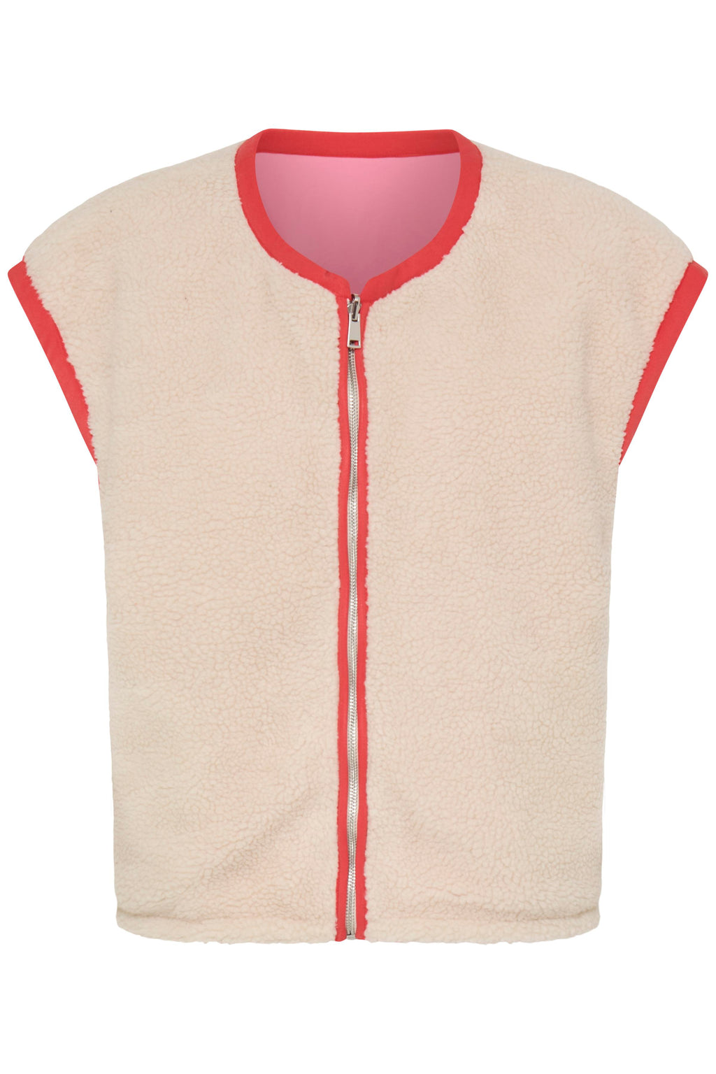 Veste Reversible Lizola Crème et Rose Ichi