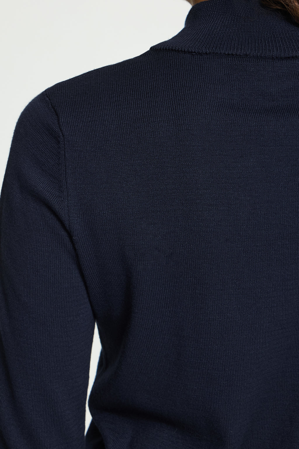 Haut Luls Turtleneck Bleu Marine Ichi