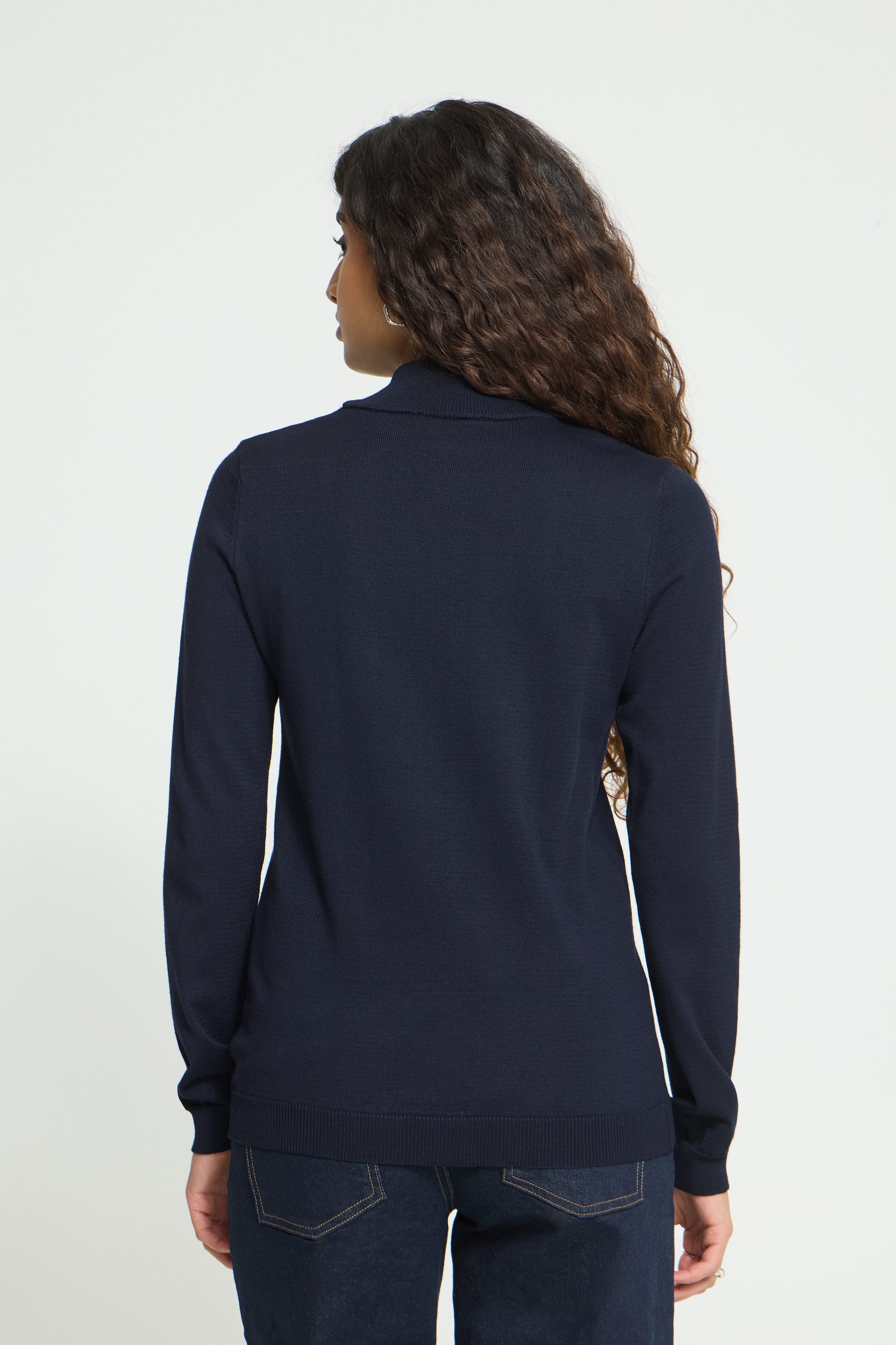 Haut Luls Turtleneck Bleu Marine Ichi
