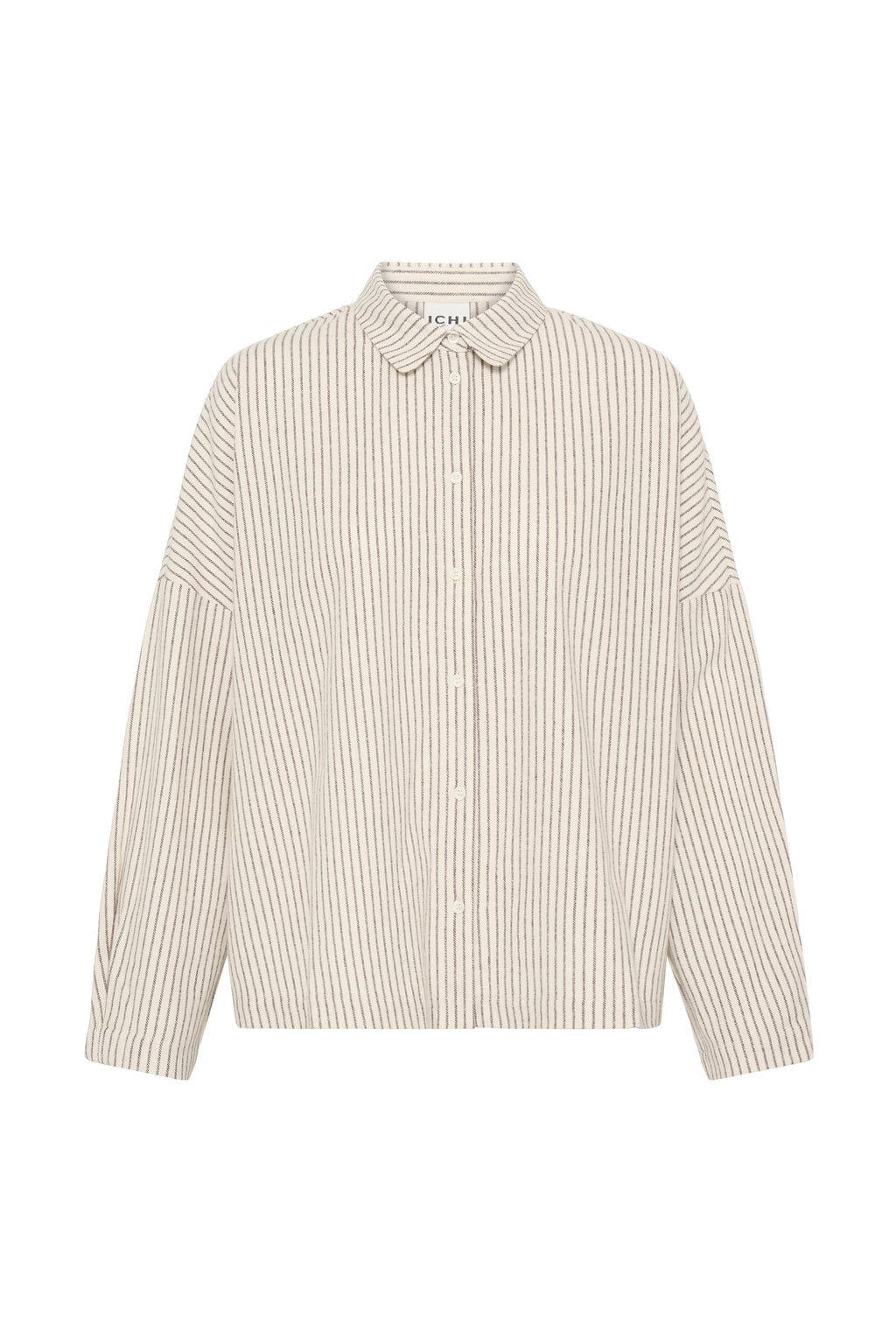 Chemise Tamanna Beige Rayé Brun ICHI