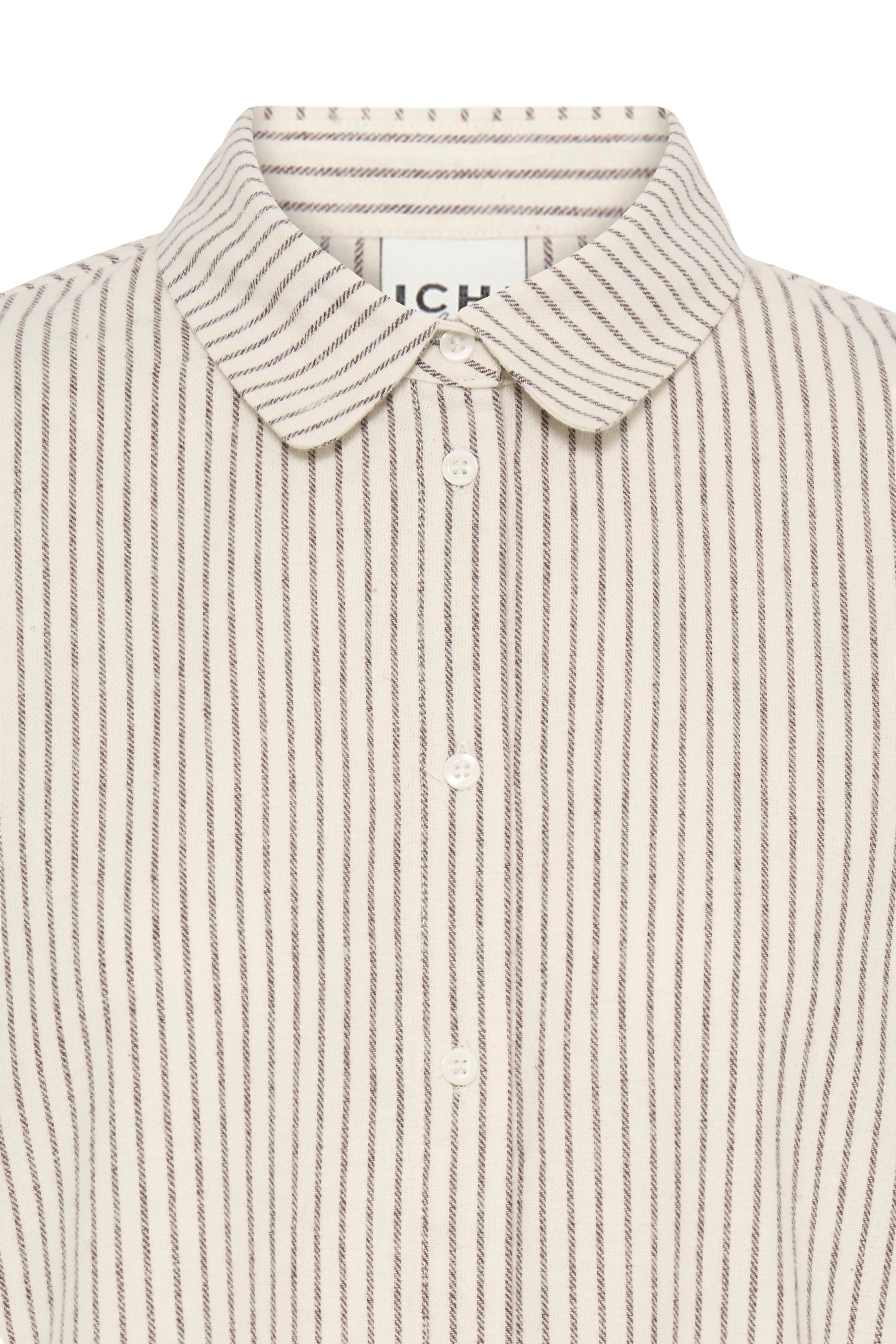 Chemise Tamanna Beige Rayé Brun ICHI