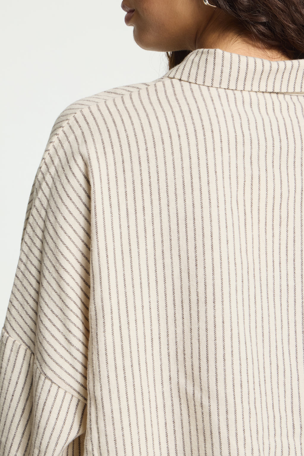 Chemise Tamanna Beige Rayé Brun ICHI