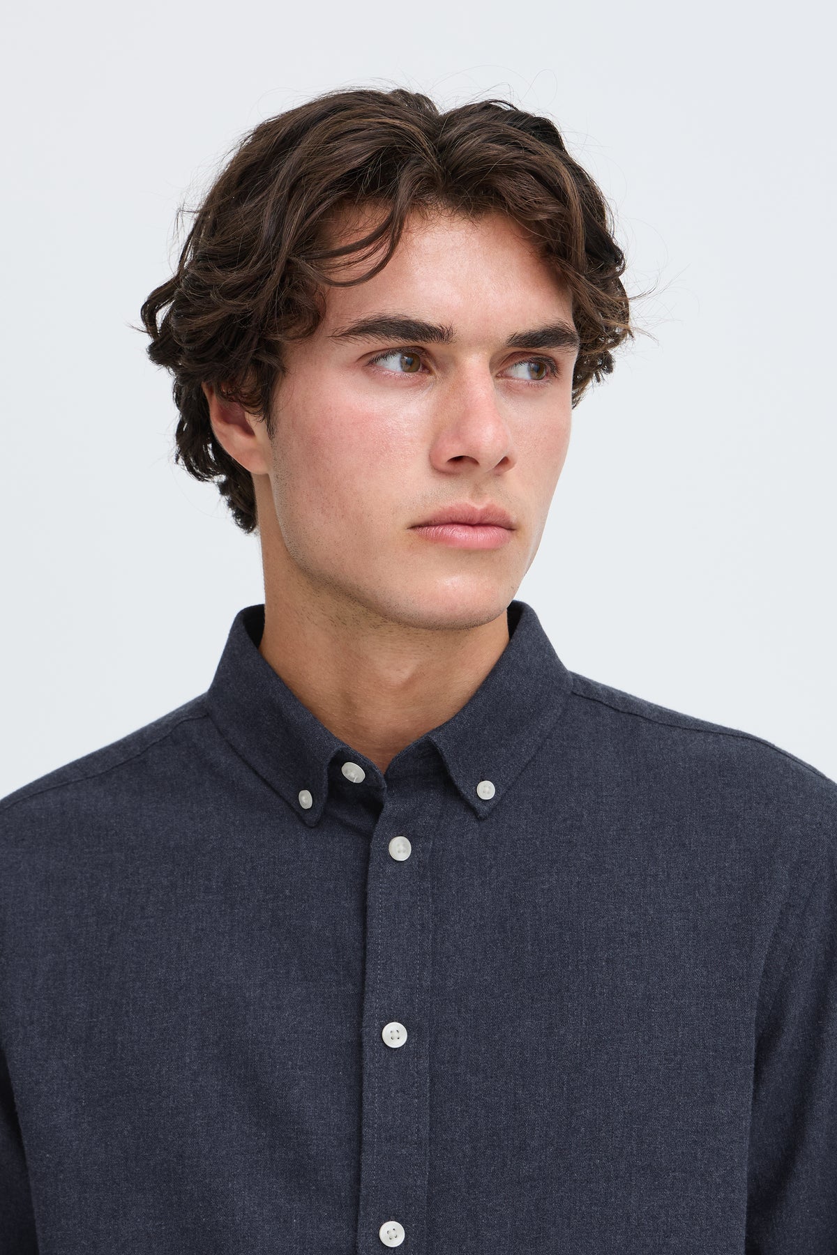 Anton Marine Mélange Casual Friday Shirt