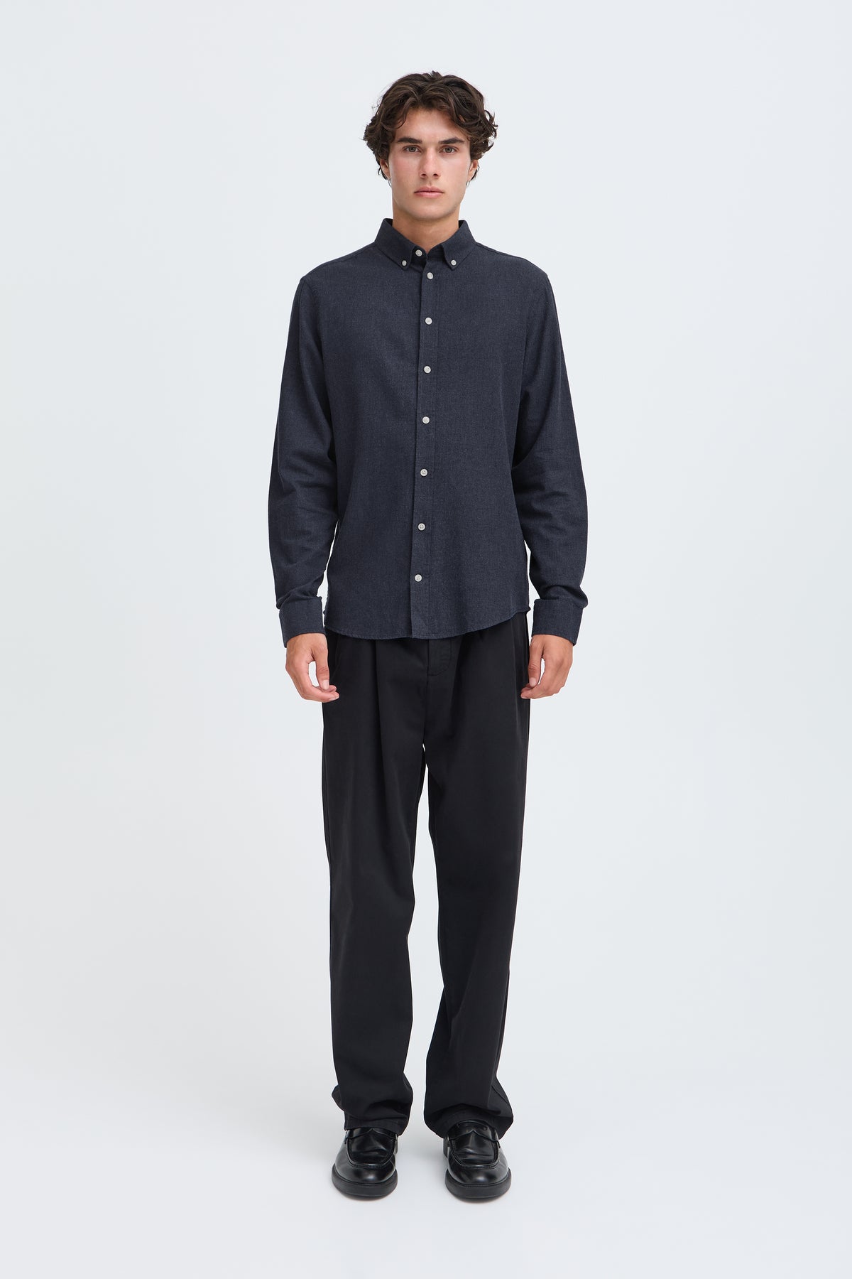 Anton Marine Mélange Casual Friday Shirt