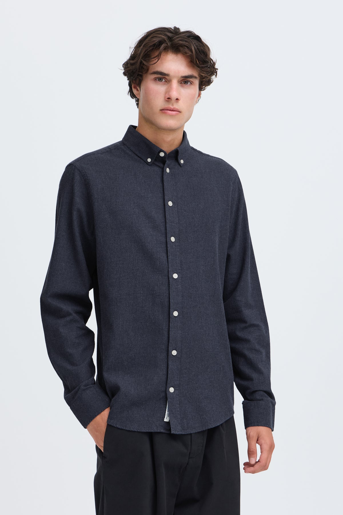 Anton Marine Mélange Casual Friday Shirt