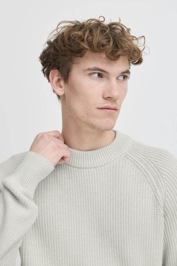 Pull Kristian Raglan Rib Beige Stone Casual Friday
