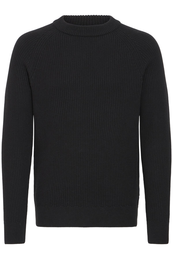 Pull Kristian Raglan Rib Noir Casual Friday
