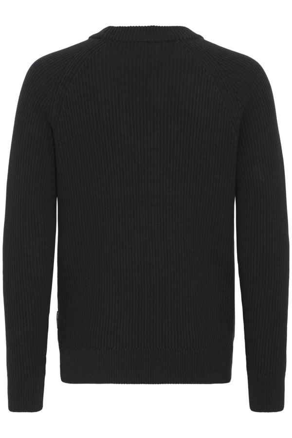 Pull Kristian Raglan Rib Noir Casual Friday