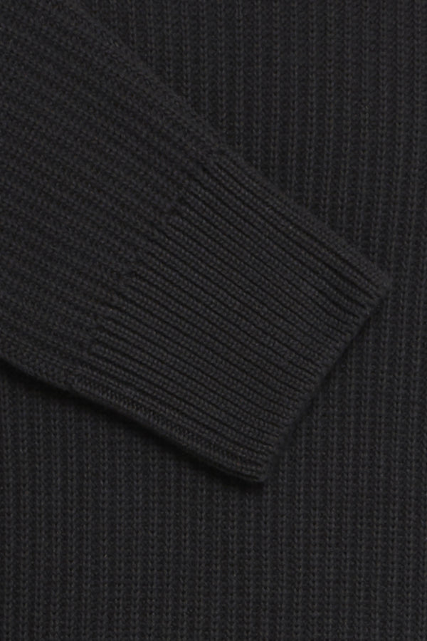 Pull Kristian Raglan Rib Noir Casual Friday