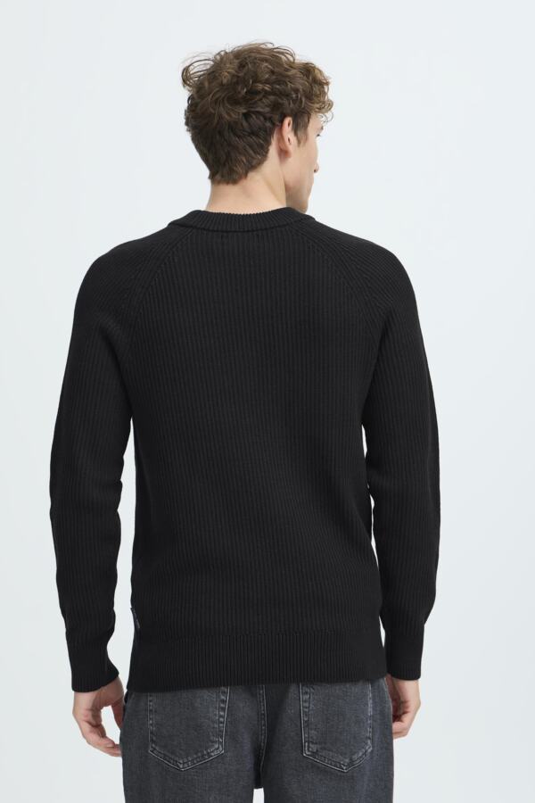 Pull Kristian Raglan Rib Noir Casual Friday