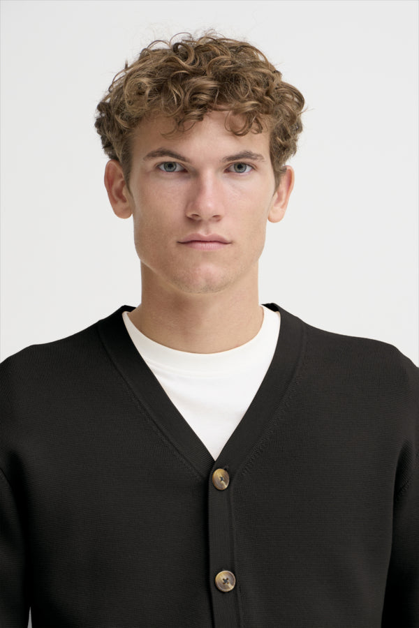 Agnar Black Casual Friday Cardigan