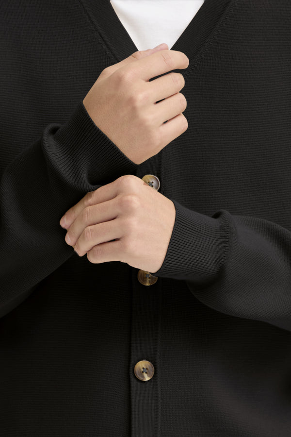 Agnar Black Casual Friday Cardigan