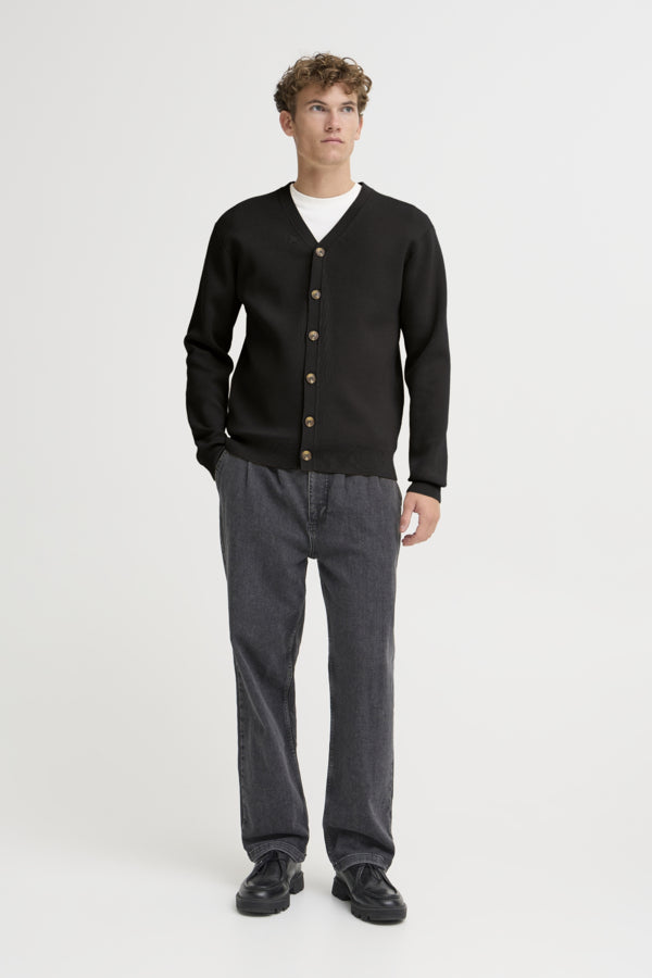 Agnar Black Casual Friday Cardigan