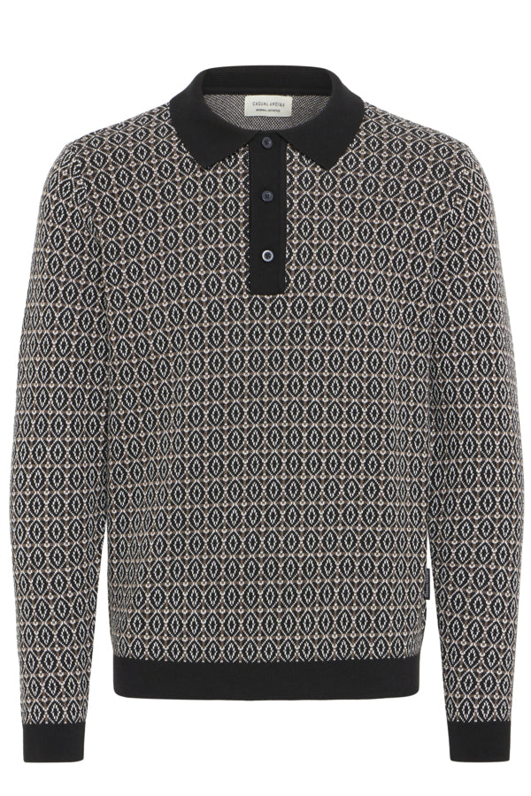 Wik Jaquard Knit Casual Friday Sweater