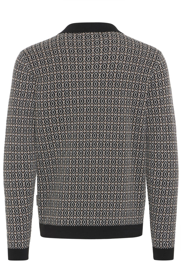 Wik Jaquard Knit Casual Friday Sweater
