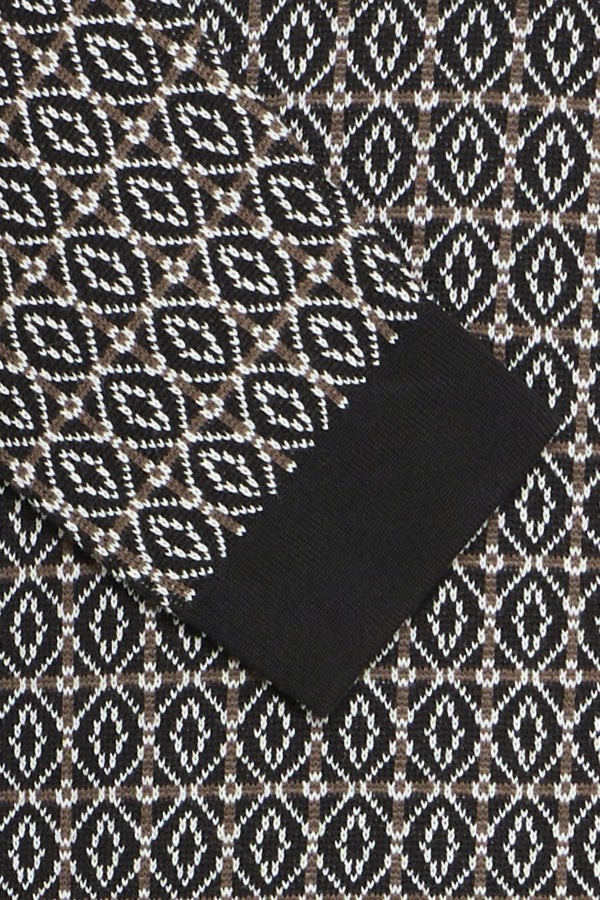 Wik Jaquard Knit Casual Friday Sweater