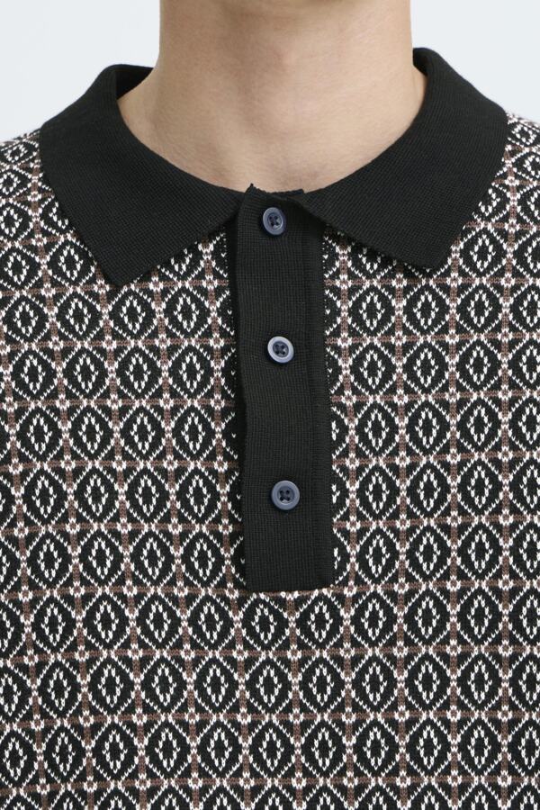 Wik Jaquard Knit Casual Friday Sweater